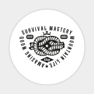 survival mastery knot design Magnet